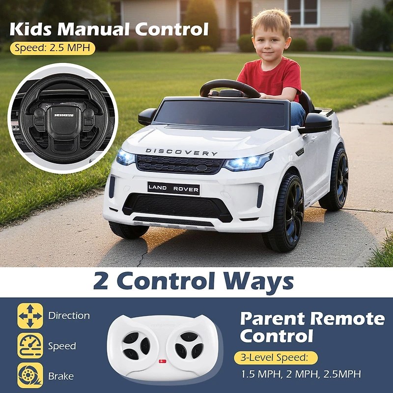 Licensed Land Rover Kids Ride on Car 12V Battery Powered Electric