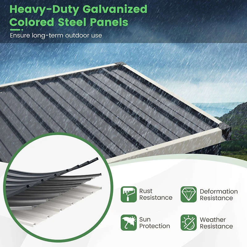 Outdoor Storage Shed with Lockable Door