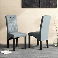 Modern Dining Chair with High Backrest High-density Sponge Cushion