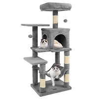 Multi-Level Cat Tower, 2-Door Condo and Padded Top Perch