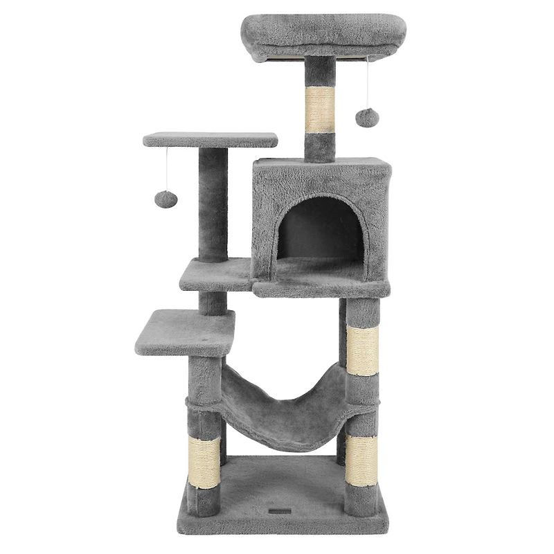 Multi-Level Cat Tower, 2-Door Condo and Padded Top Perch