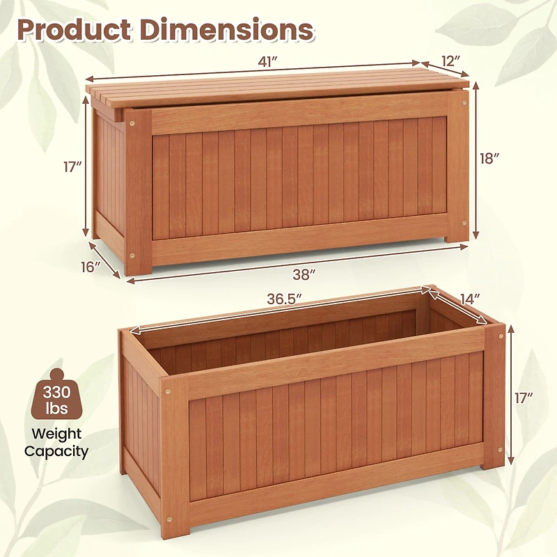 Outdoor Plant Container, Seat for Garden Yard Balcony Deck
