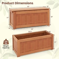 Outdoor Plant Container, Seat for Garden Yard Balcony Deck