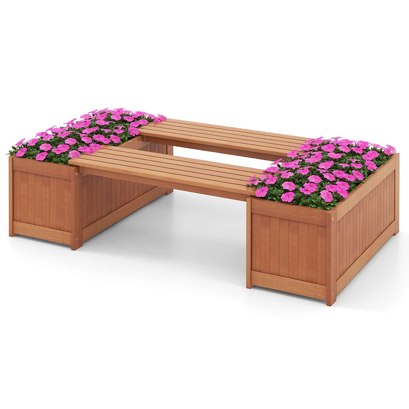 Outdoor Plant Container, Seat for Garden Yard Balcony Deck