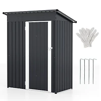 Abri de jardin avec toit en pente et porte verrouillable