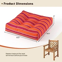21" x Patio Chair Seat Cushion Pads, For Indoor and Outdoor