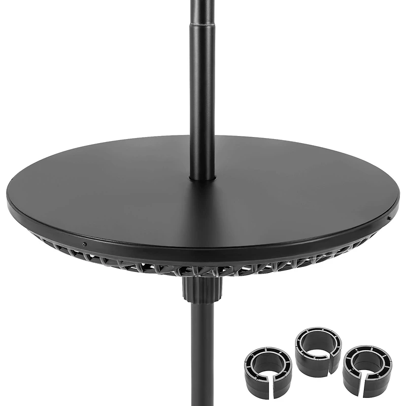 Patio Umbrella Table Tray Adjustable, Umbrella Poles - Black