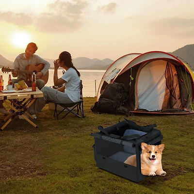 Sac de transport pour animaux pliable avec 2 ouvertures et coussin confortable