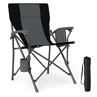 Portable Folding Oxford Cloth Camping Chair, Cup Holder and Side Pocket