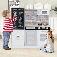Pretend Play Kitchen, Utensils for Kids Aged 3+ - White