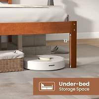 Bed Frame, Wooden Headboard and Slat Support