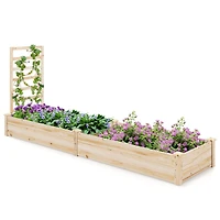 Raised Garden Bed, Planter Box and Trellis - Natural