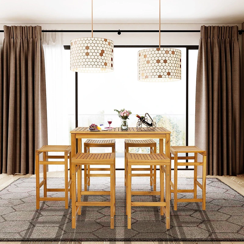 Rectangular Indoor and Outdoor Bar Height Table, For Garden