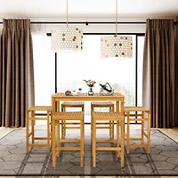 Rectangular Indoor and Outdoor Bar Height Table, For Garden