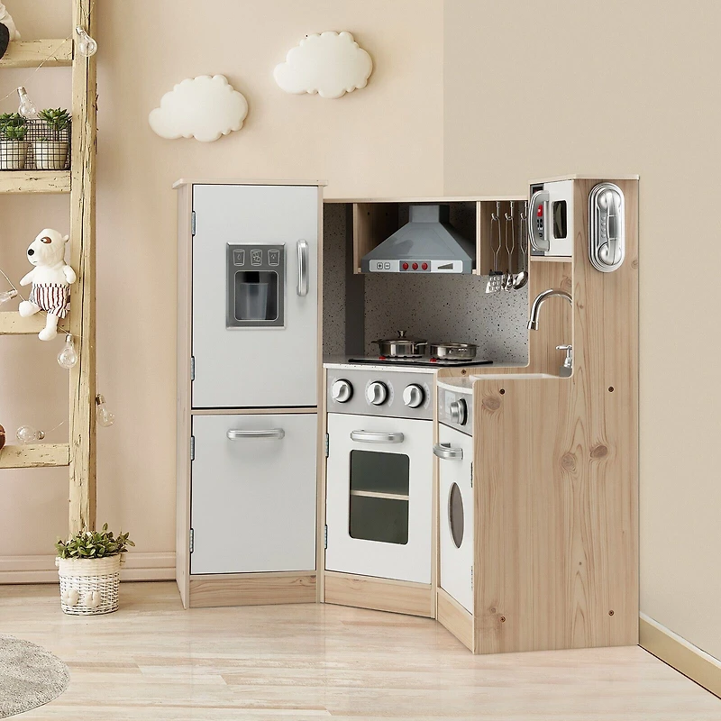 Kids Corner Wooden Kitchen Playset, Cookware Accessories