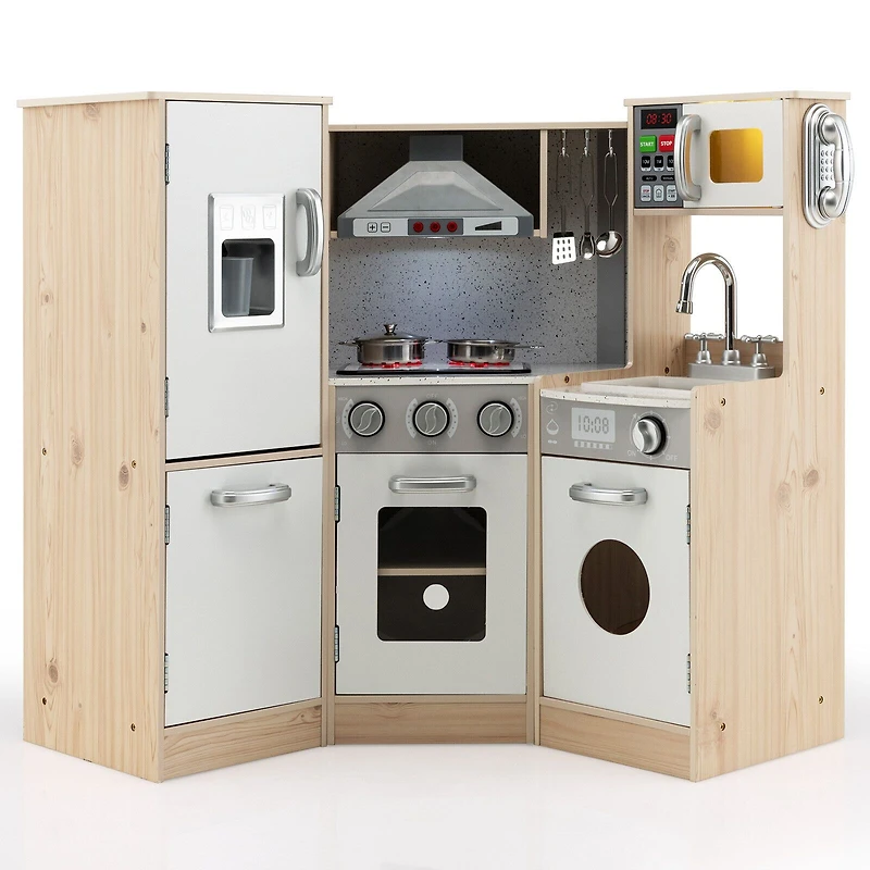 Kids Corner Wooden Kitchen Playset, Cookware Accessories