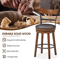 Set of 2 25.5" Swivel Counter Height Bar Stool