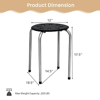 Set of 6 Portable Plastic Stack Stools