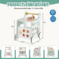 2-in-1 Baby Walker, Storage and Ice Creams for 1+ Years Old - Light Green