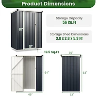 Abri de jardin avec porte verrouillable