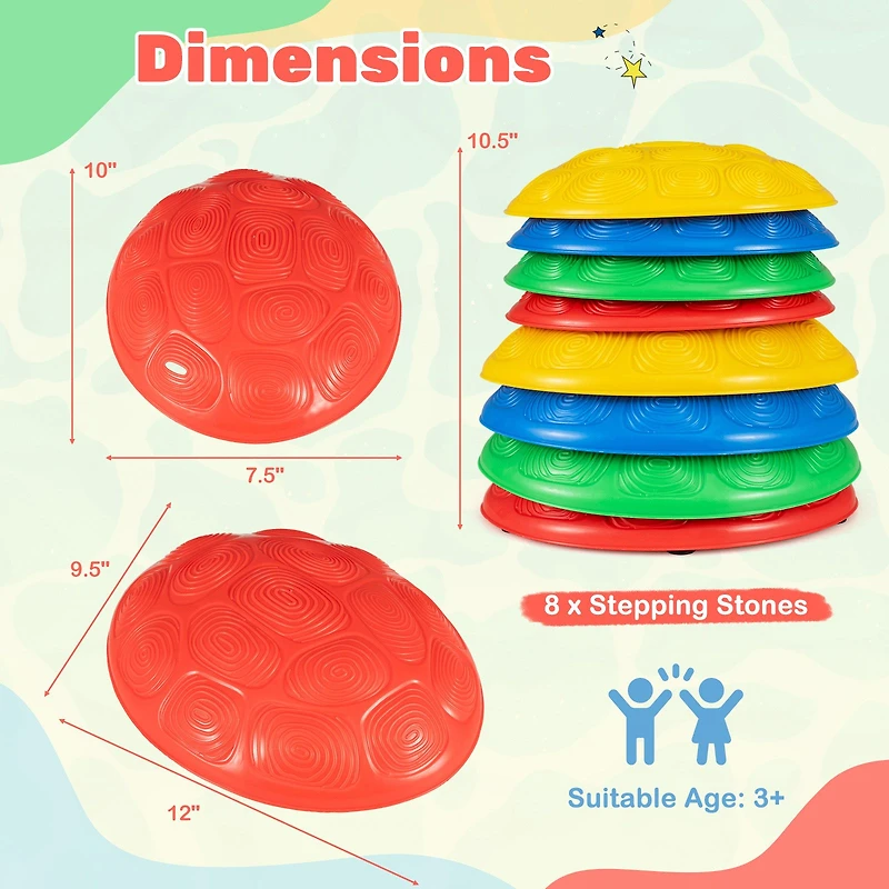 Stepping Stones, For Kids -Piece Non-Slip Toddler Stepping Stones Balance Sensory Toys