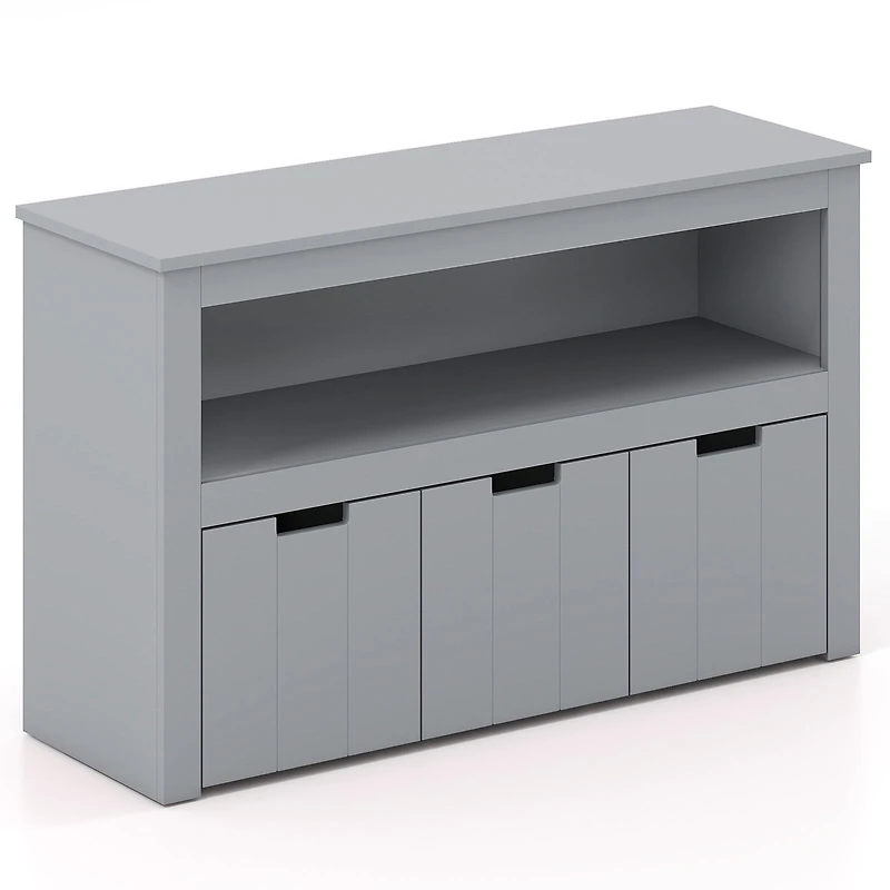 Kid Toy Storage Cabinet Drawer Chest, Wheels and Large Cube Shelf