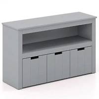 Kid Toy Storage Cabinet Drawer Chest, Wheels and Large Cube Shelf