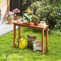 Wooden Plant Stand Outdoor Indoor Solid Wood Flower Pot Holder Display Shelf