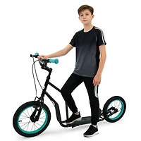 Youth Scooter, Adjustable Handlebar and Inflatable Wheels for Age 8+ Years Old