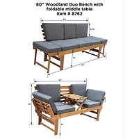 Sierra Woodland Duo Bench
