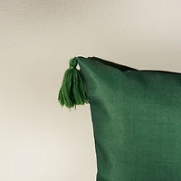 Garden Tropics Lumber Solid Cushion with tassels - Green