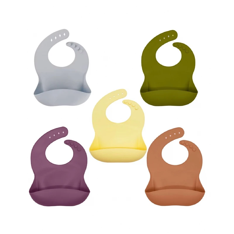 Silicone Baby Bib Set – 5 Pack
