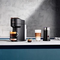 Machine à café et espresso à capsule Nespresso® Vertuo Next Premium avec Aeroccino par De'Longhi - Noir et rose doré