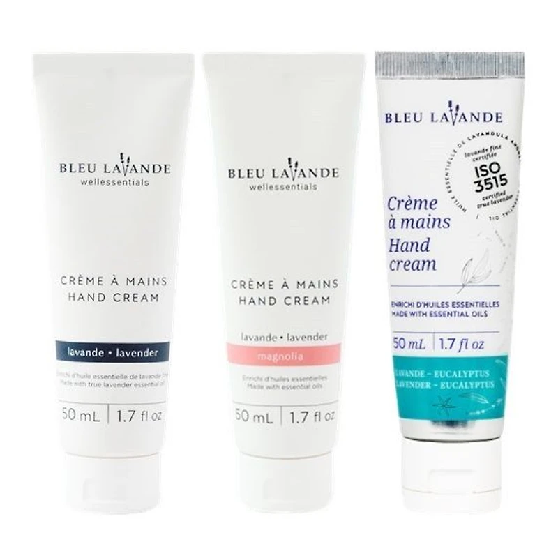 Bleu Lavande Trio de crèmes à main