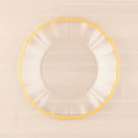 Elegance Yellow Rim Dessert Plate - 21cm