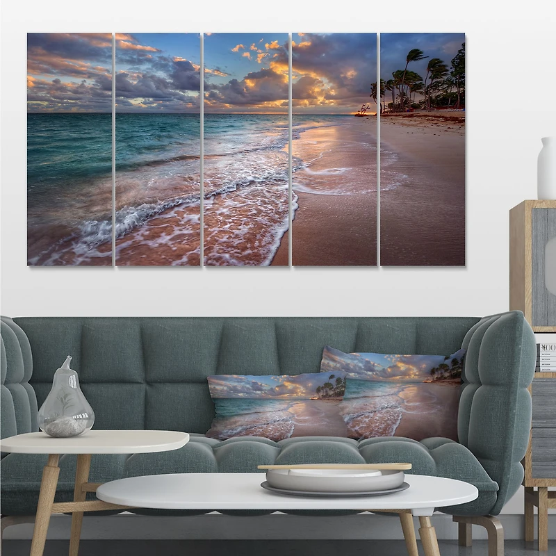 Toile imprimée 4 « Palm Trees on Clear Sandy »