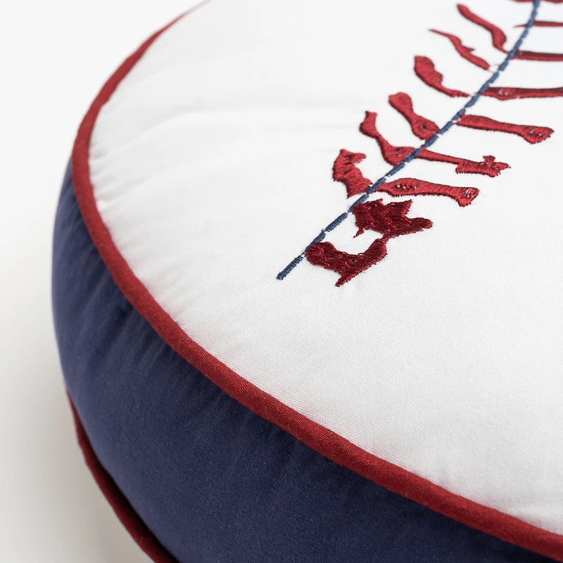 Sport Round Embroidered Cushion