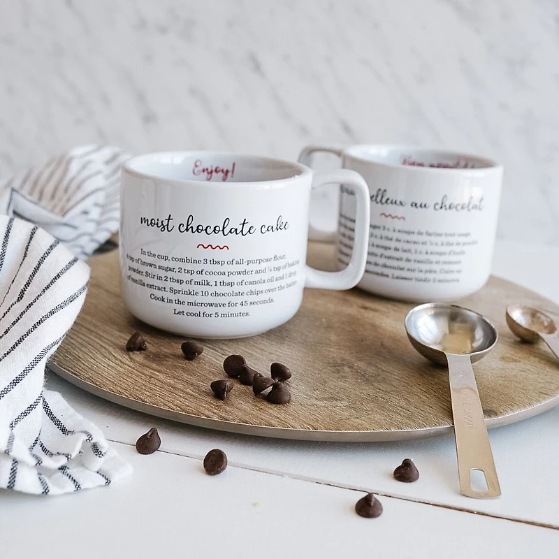 Tasse Ricardo avec recette de gâteau au chocolat