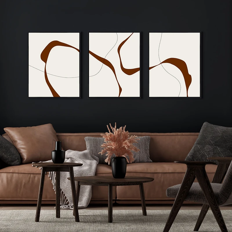 Courants naturels, toile peinte à la main