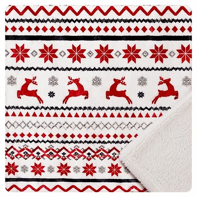 Couverture jetée en peluche polaire de Noël