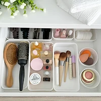 Ensemble de paniers de rangement en plastique tressé 6 pièces