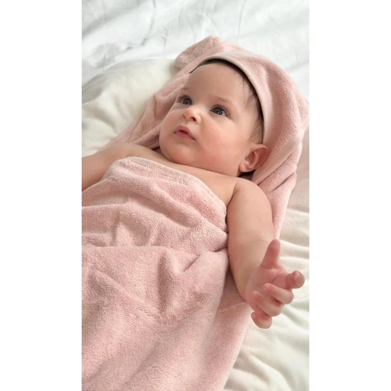 Ensemble de 3 Capes de bain pour bébé en coton biologique par Beba