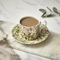 Morris & Co. Cup & Saucer, 10oz - Honesuckle