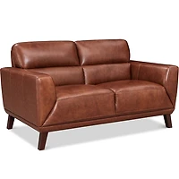 Causeuse en cuir Jake - brandy