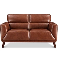 Causeuse en cuir Jake - brandy