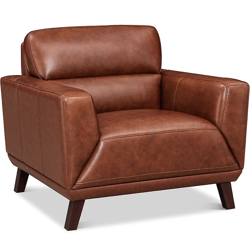 Jake Leather Chair - Brandy