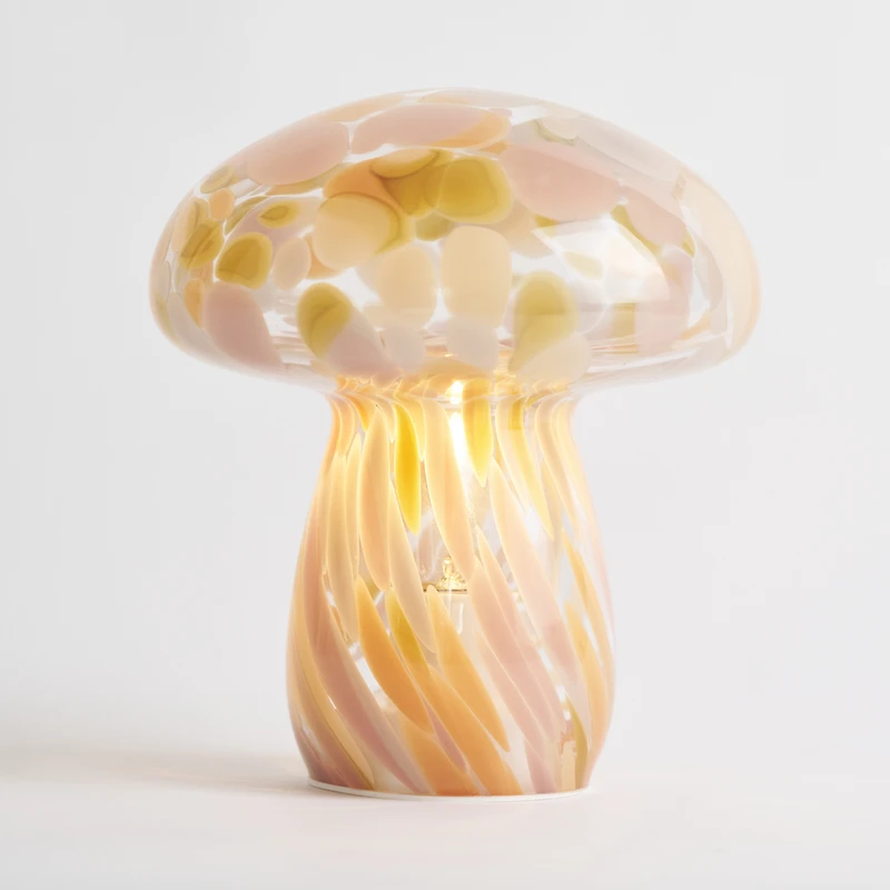 Lampe champignon à dessus ouvert – Haute – Rose
