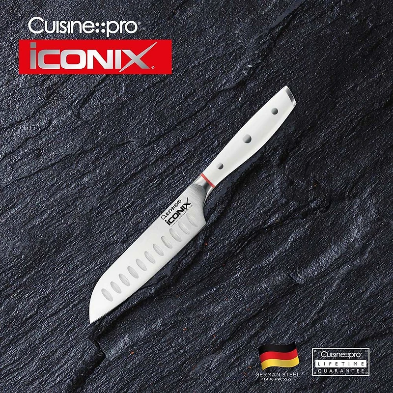 iconiX Santoku Knife 12.5cm - White