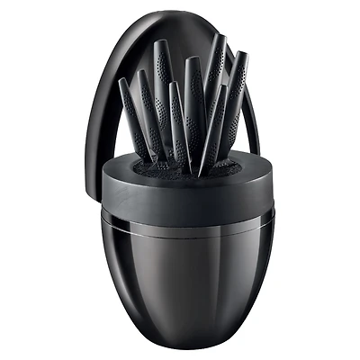 iD3 Black Samurai THE EGG Knife Block 9-Piece Black