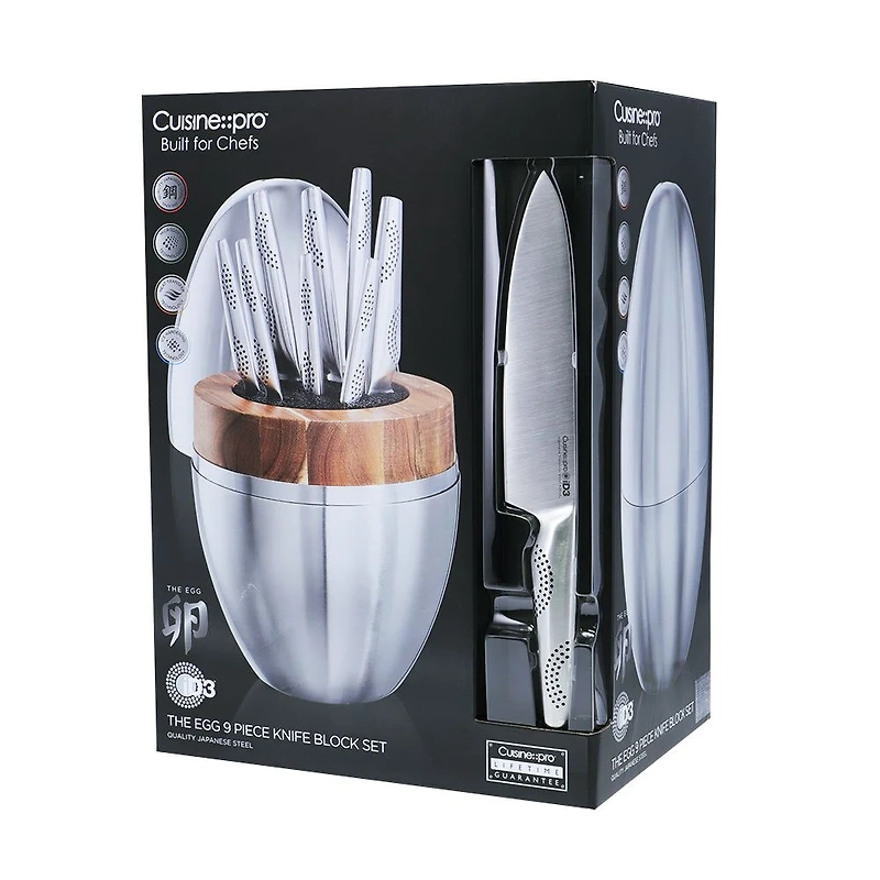 iD3 THE EGG Knife Block 9-Piece